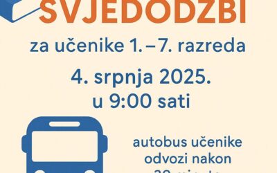 Podjela svjedodžbi za učenike 1. – 7. razreda