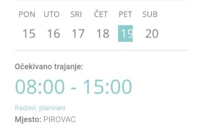 Obavijest o prekidu opskrbe električnom energijom