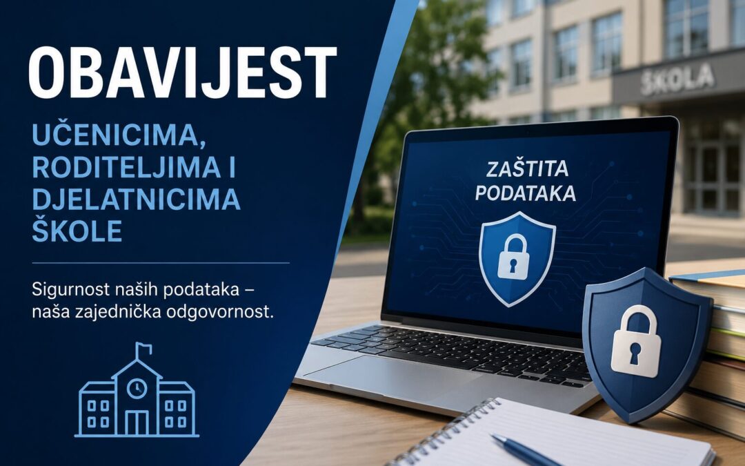 Obavijest učenicima, roditeljima i djelatnicima škole