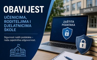 Obavijest učenicima, roditeljima i djelatnicima škole