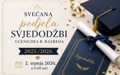 Svečana podjela svjedodžbi učenicima 8. razreda 2025./2026