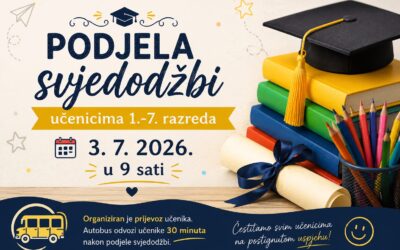 Podjela svjedodžbi učenicima 1. – 7. razreda