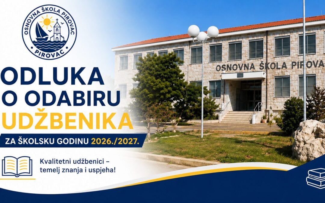 Odluka o odabiru udžbenika za školsku godinu 2026./2027.